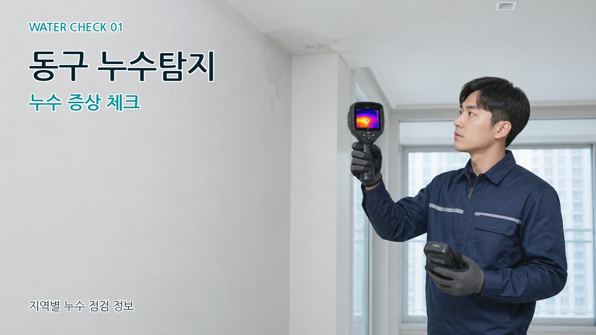 동구 아파트누수 누수탐지 이미지