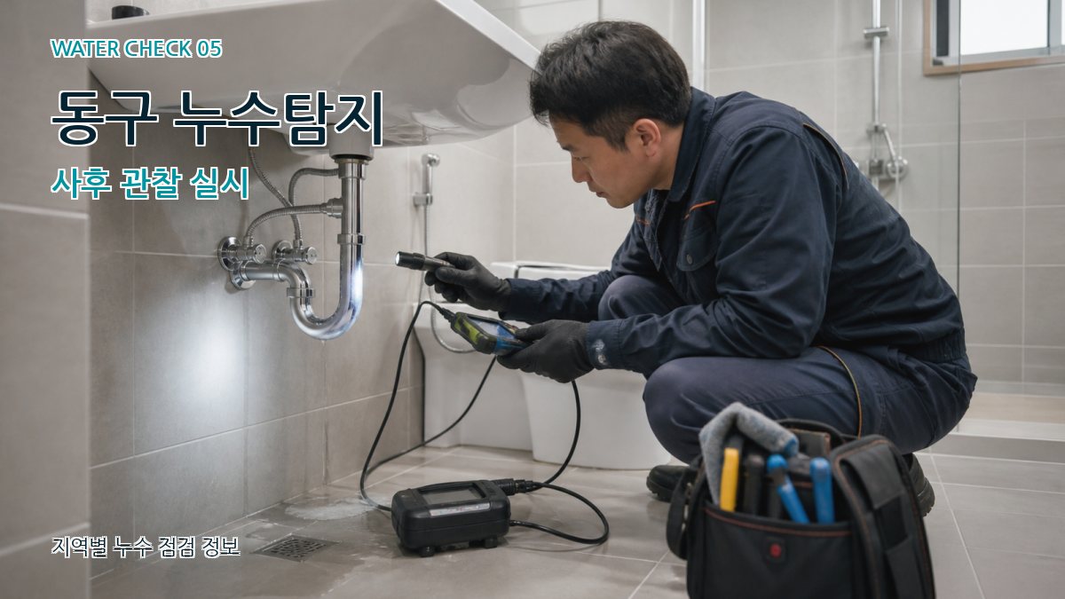 동구 누수공사 누수탐지 이미지