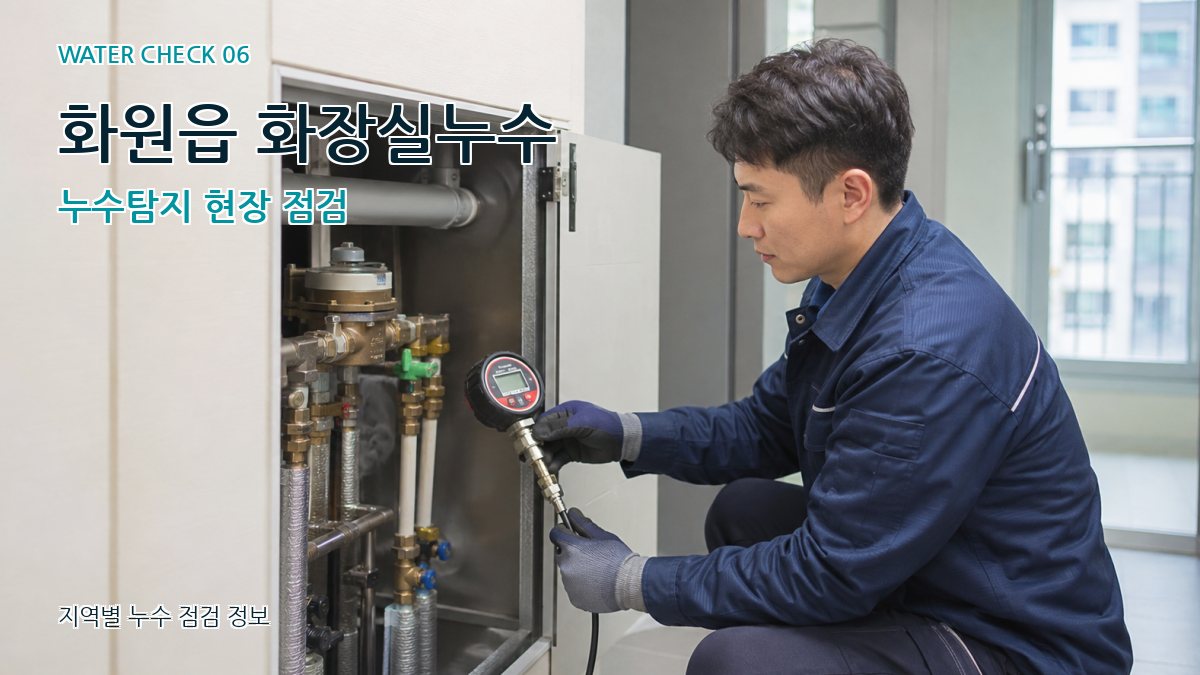 화원읍 화장실누수 누수탐지 현장 점검
