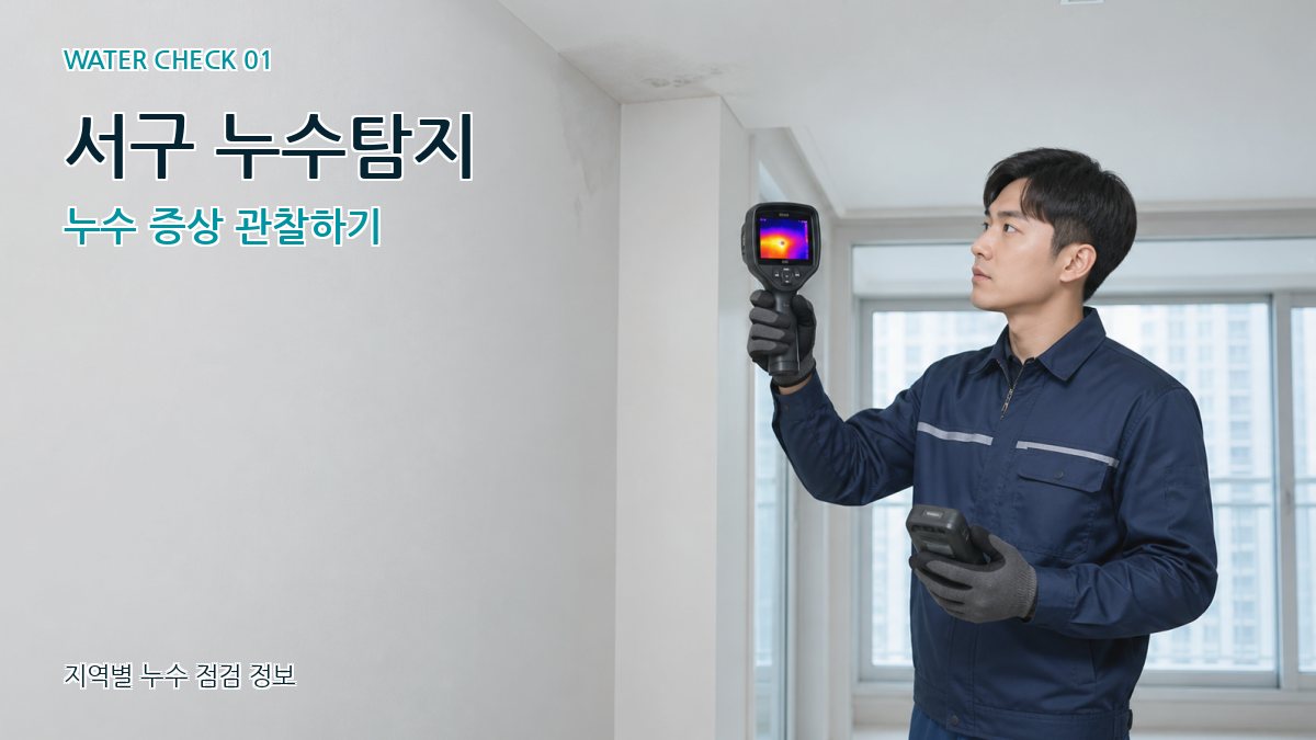 서구 아파트누수 누수탐지 이미지