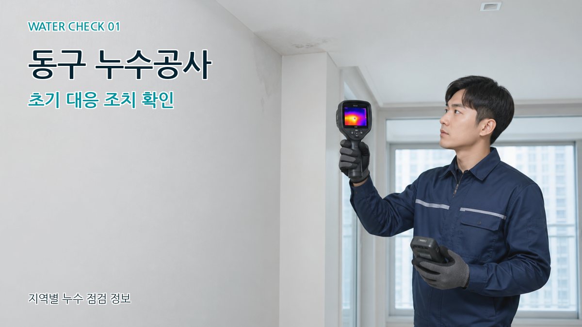 동구 아파트누수 누수탐지 이미지