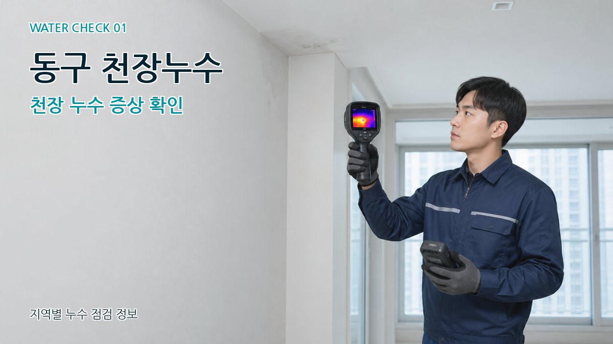 동구 아파트누수 누수탐지 이미지