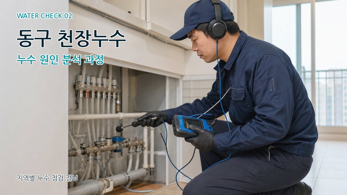 동구 화장실누수 누수탐지 이미지