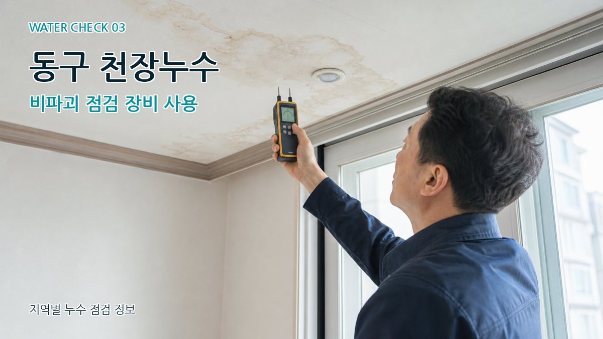 동구 천장누수 누수탐지 이미지