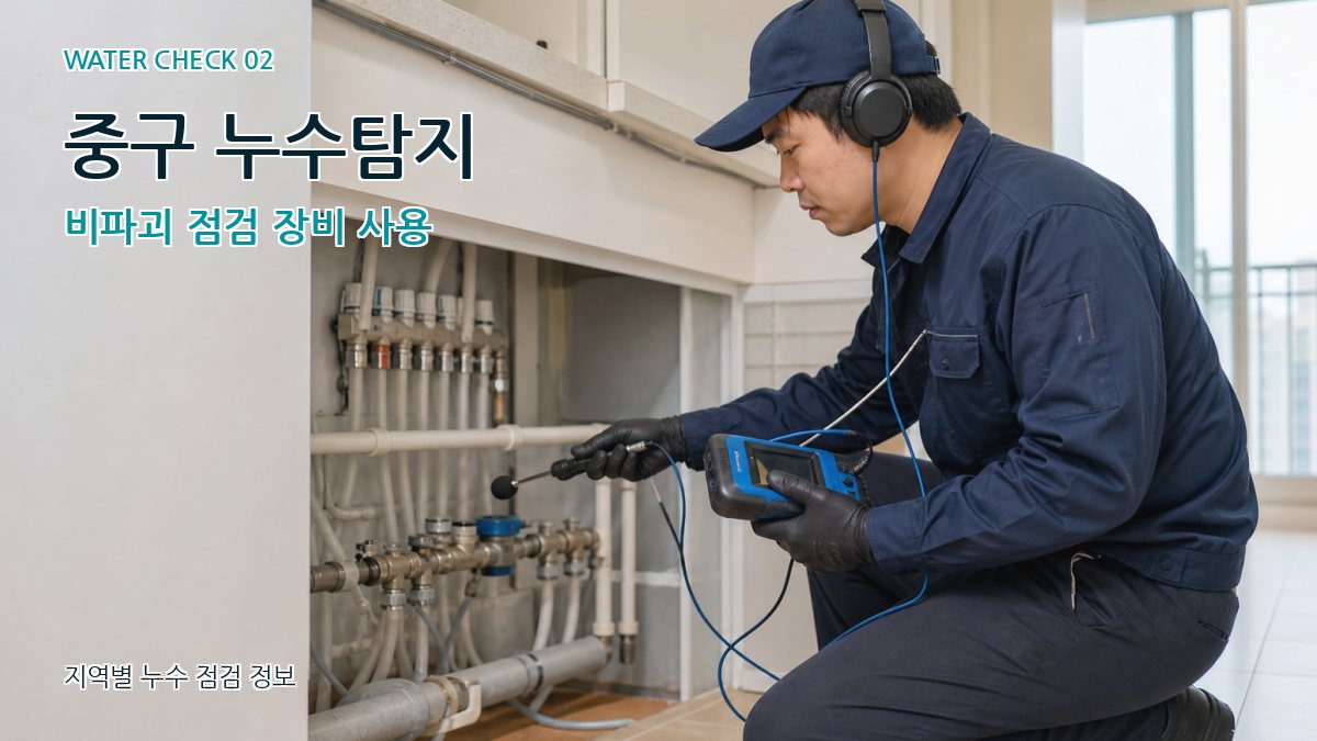 중구 화장실누수 누수탐지 이미지