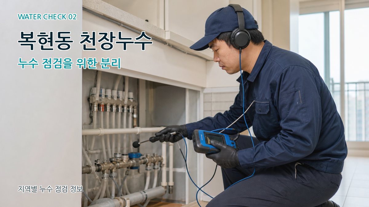 복현동 화장실누수 누수탐지 이미지