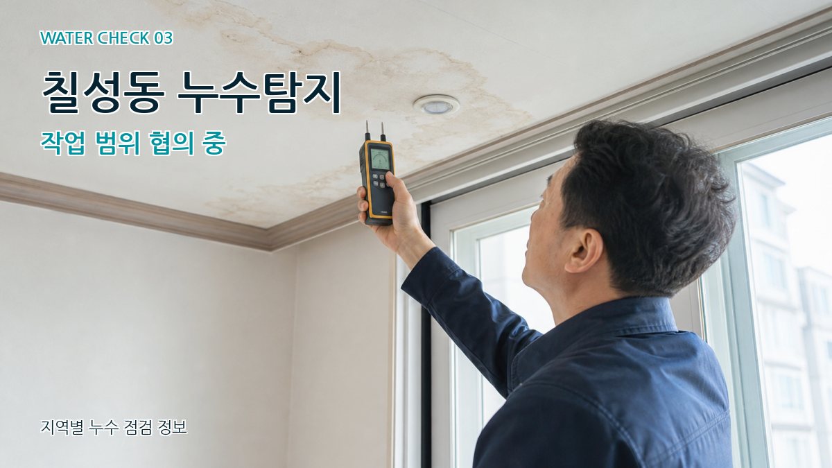 칠성동 천장누수 누수탐지 이미지