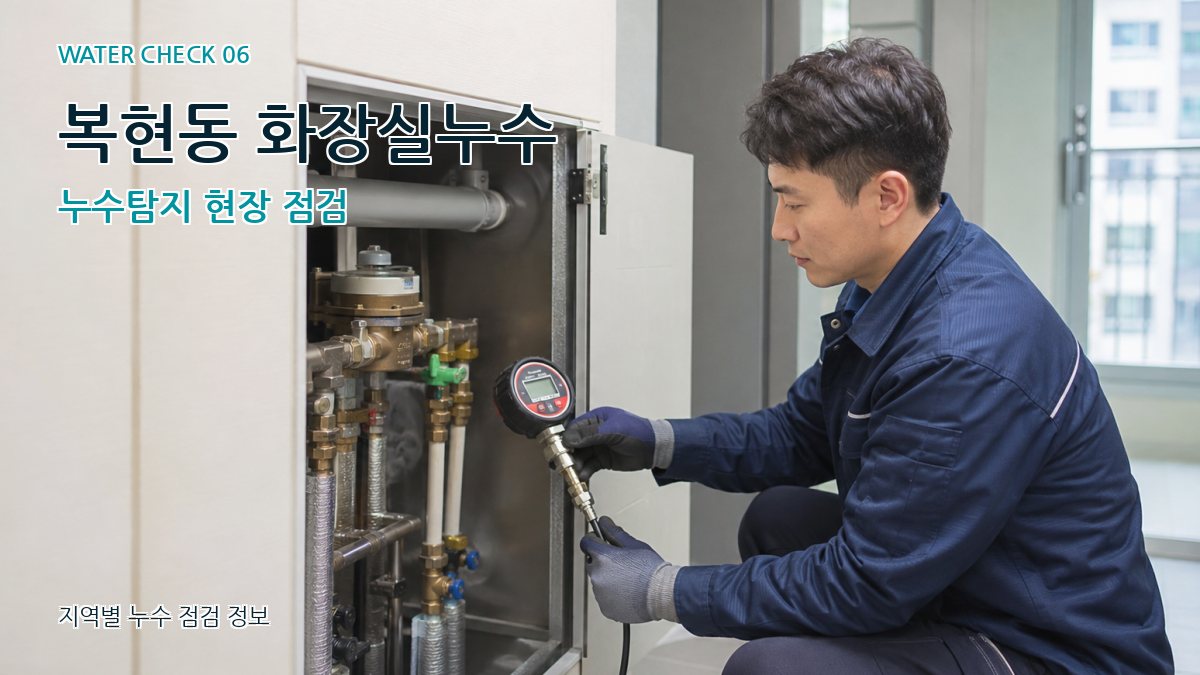 복현동 화장실누수 누수탐지 현장 점검