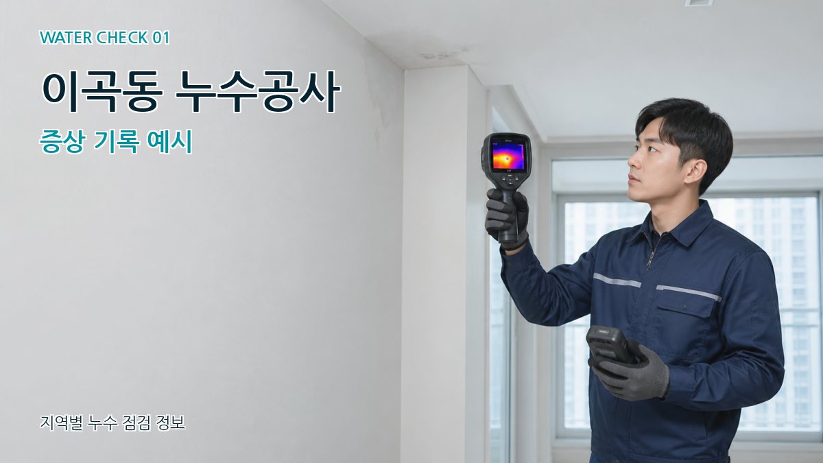 이곡동 아파트누수 누수탐지 이미지