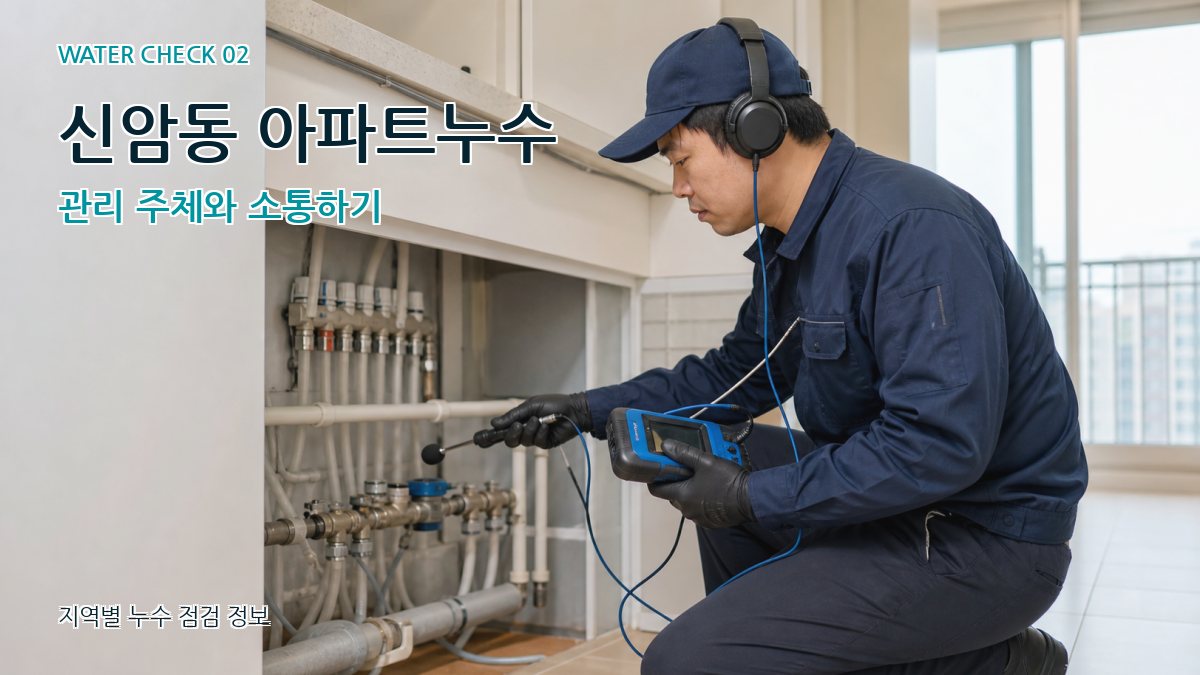 신암동 화장실누수 누수탐지 이미지