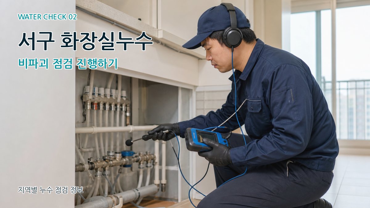 서구 화장실누수 누수탐지 이미지