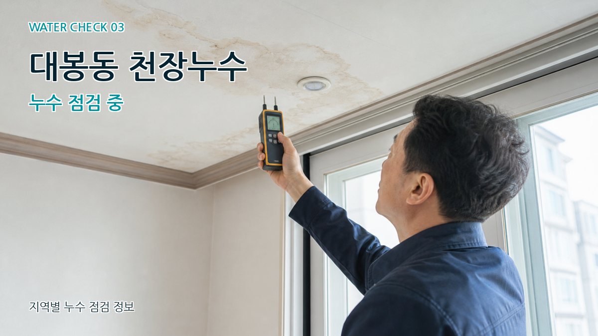 대봉동 천장누수 누수탐지 이미지