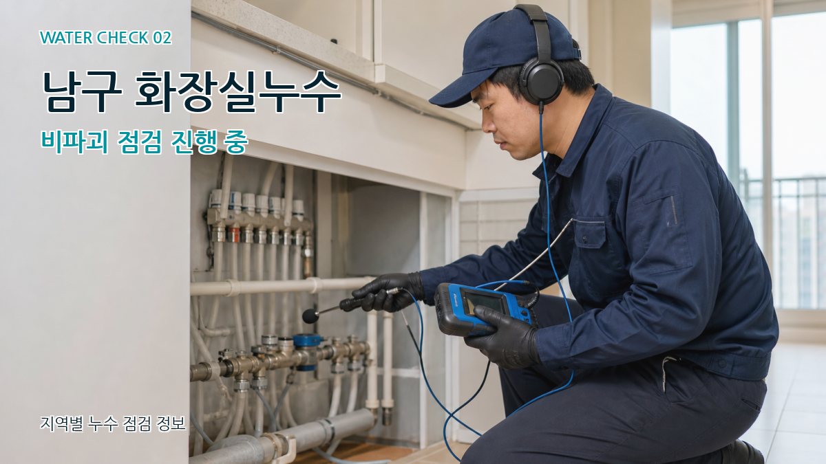 남구 화장실누수 누수탐지 이미지