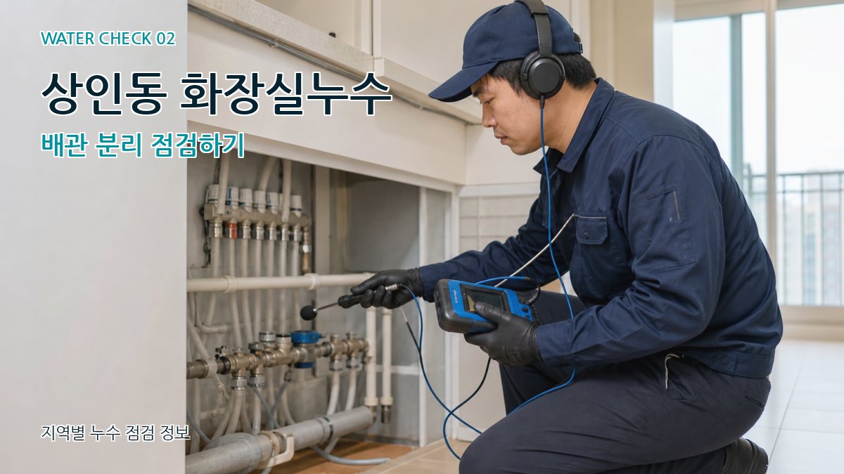 상인동 화장실누수 배관 분리 점검하기