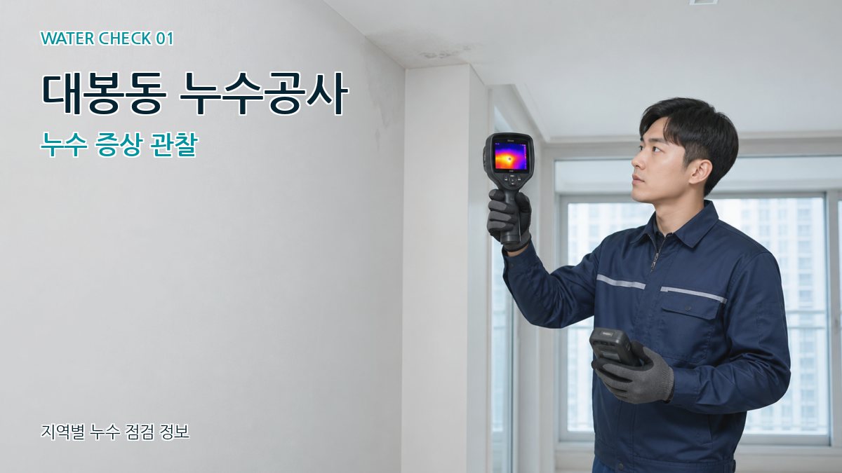 대봉동 아파트누수 누수탐지 이미지