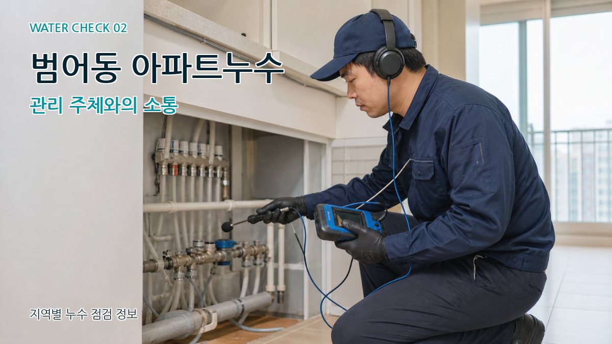 범어동 화장실누수 누수탐지 이미지