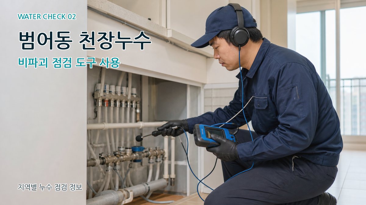 범어동 화장실누수 누수탐지 이미지