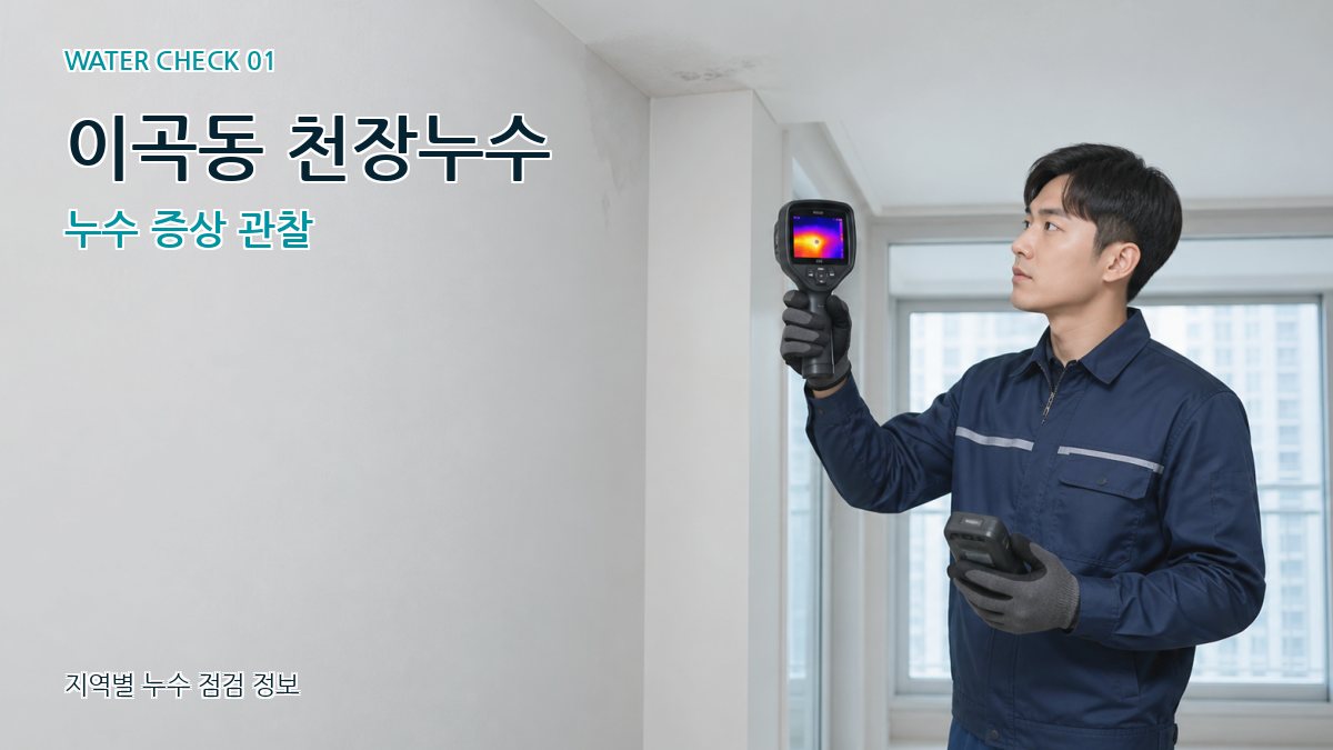 이곡동 아파트누수 누수탐지 이미지