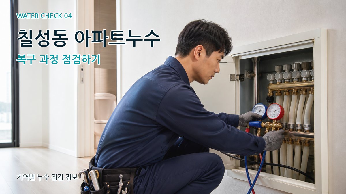칠성동 아파트누수 복구 과정 점검하기