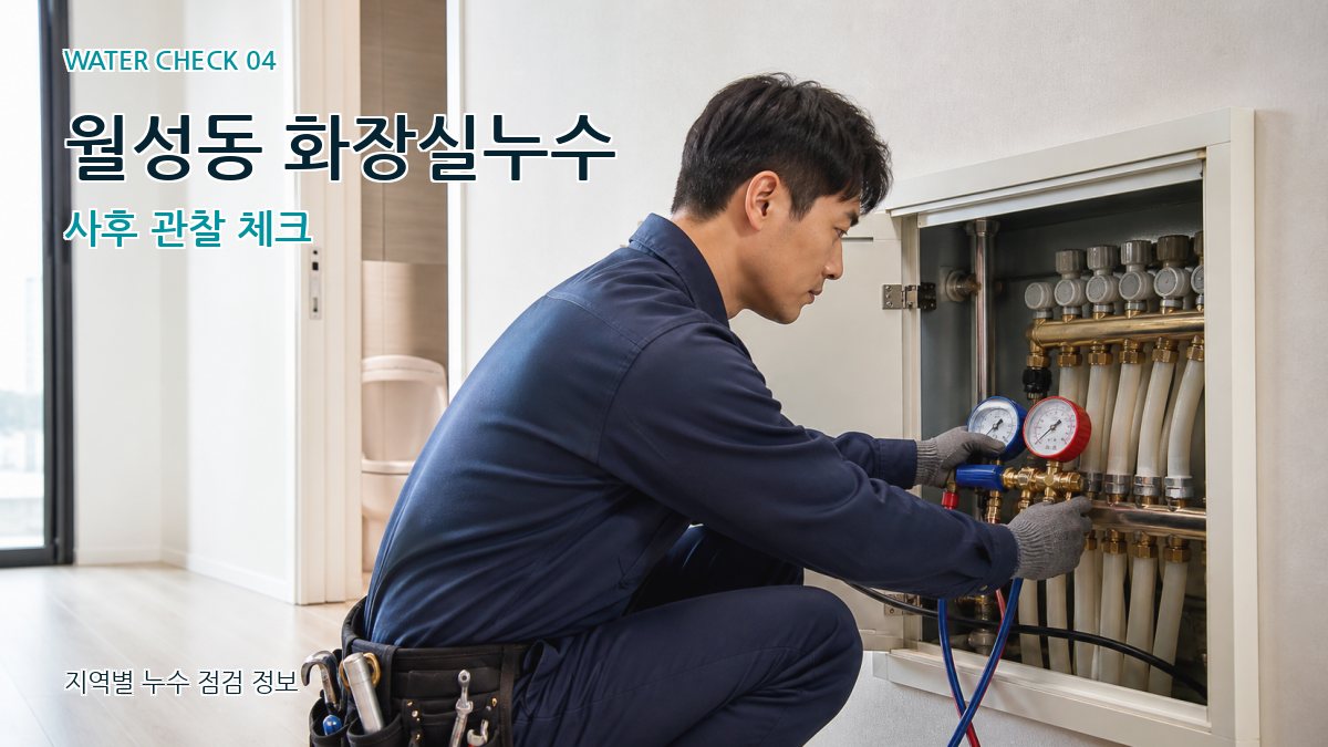 월성동 화장실누수 사후 관찰 체크