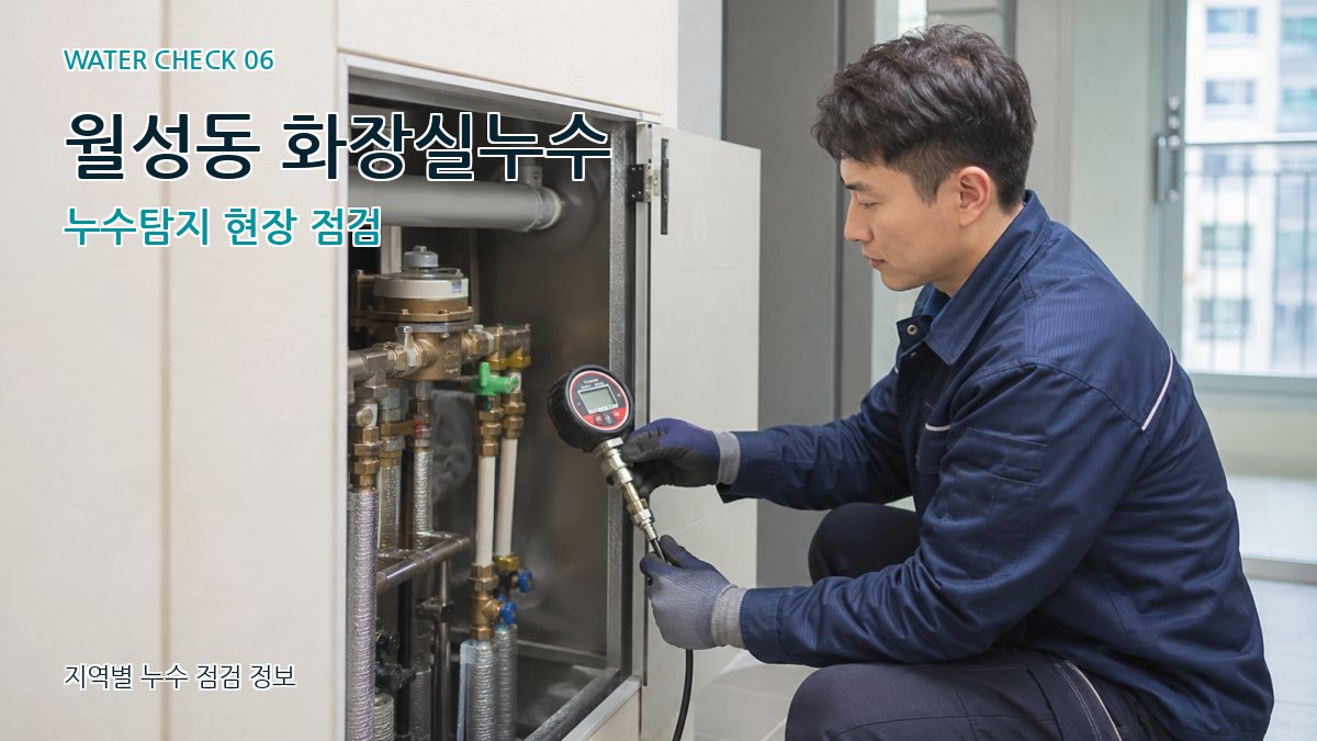 월성동 화장실누수 누수탐지 현장 점검