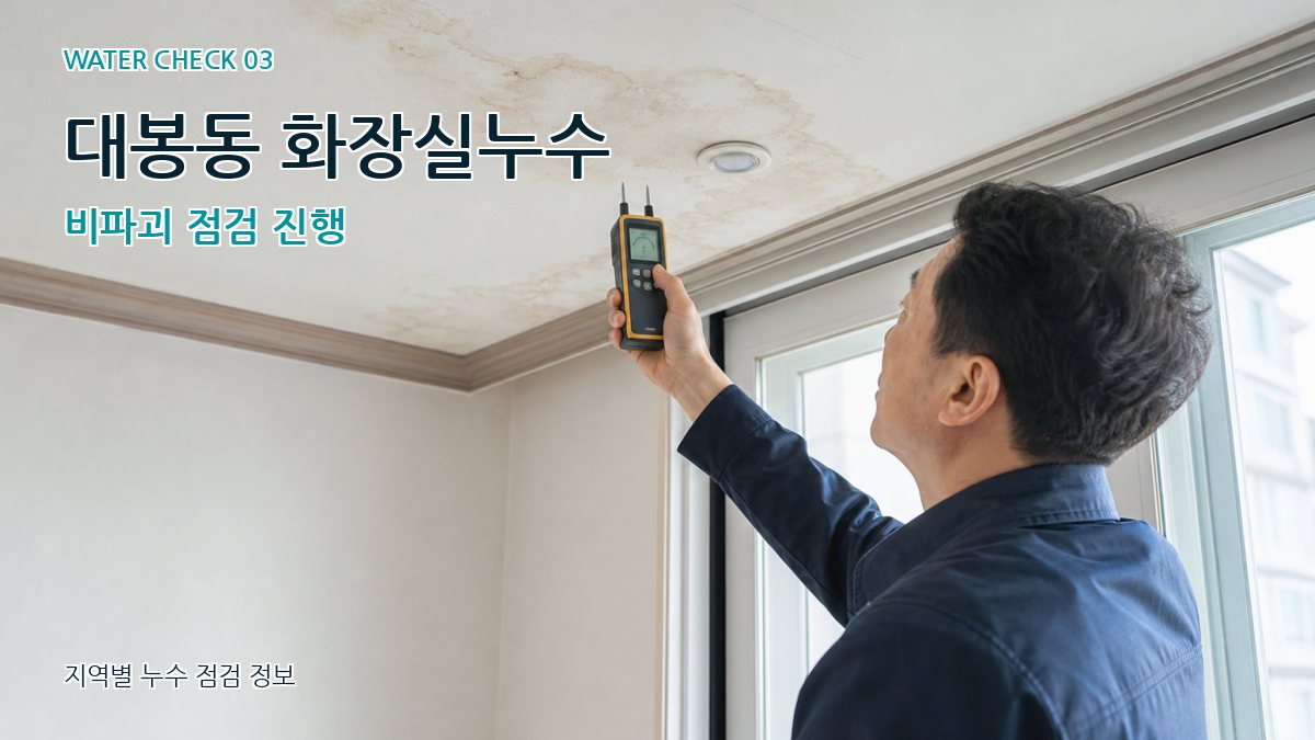 대봉동 화장실누수 비파괴 점검 진행
