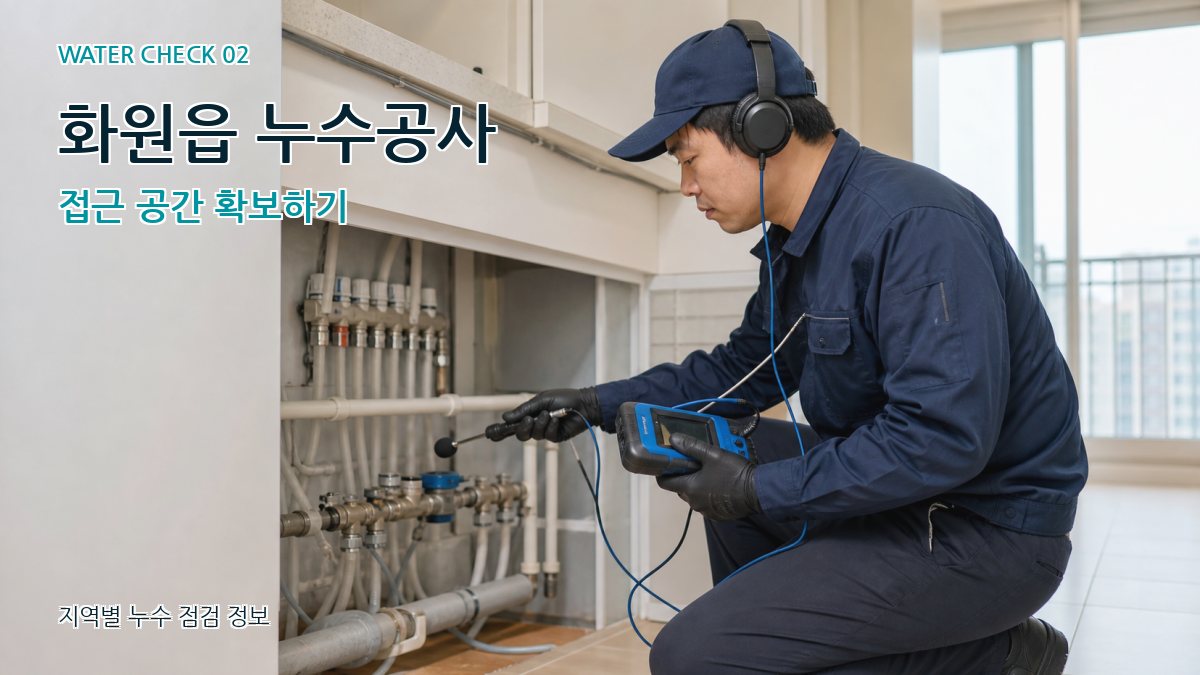 화원읍 화장실누수 누수탐지 이미지