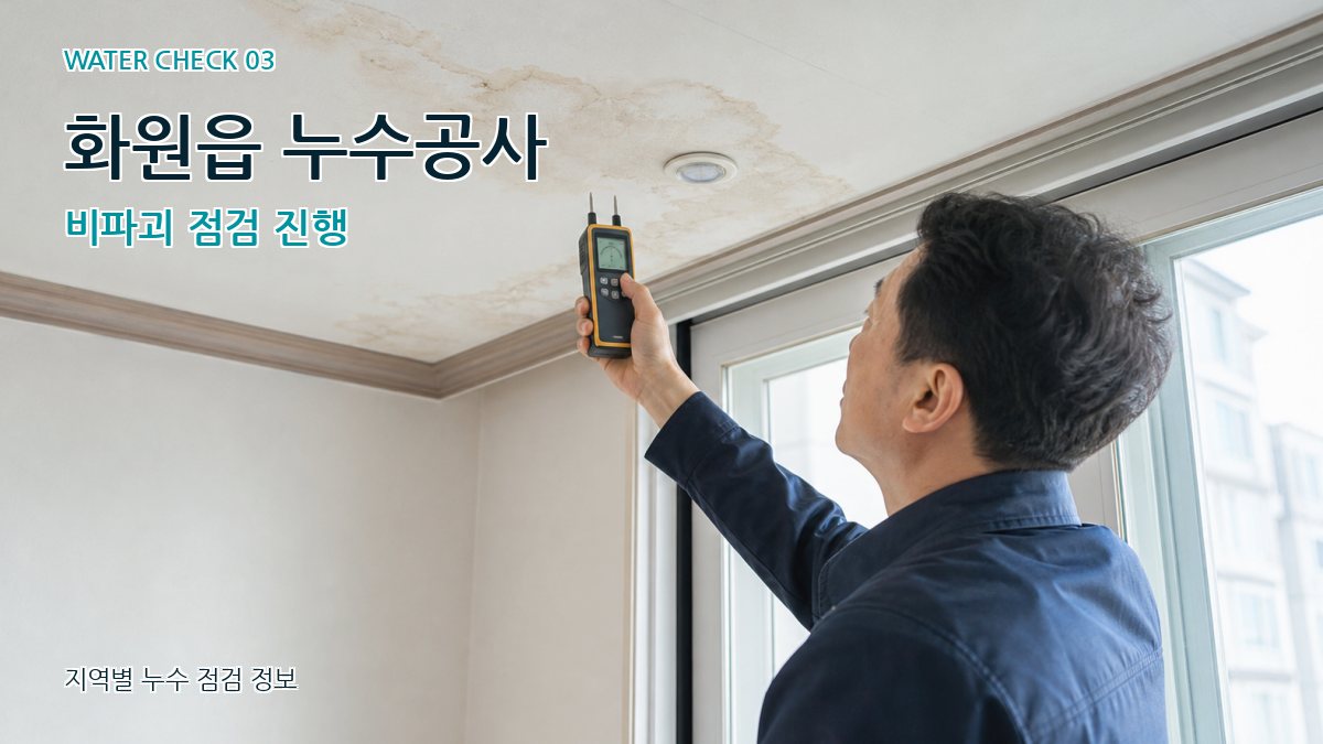 화원읍 천장누수 누수탐지 이미지