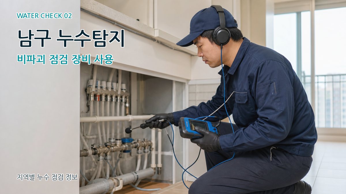남구 화장실누수 누수탐지 이미지