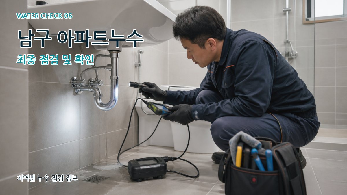 남구 아파트누수 최종 점검 및 확인