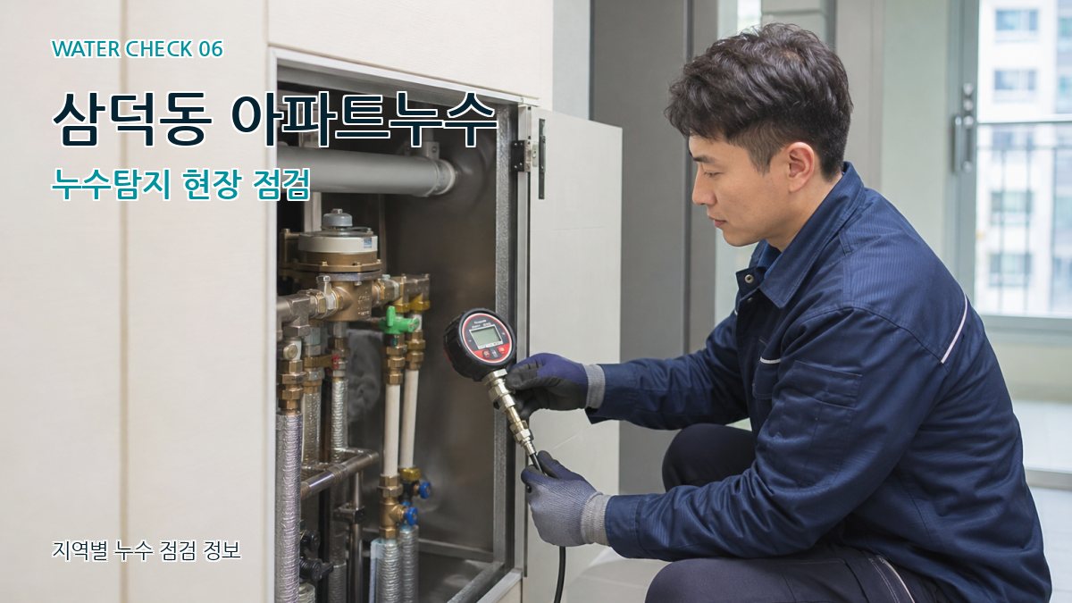 삼덕동 아파트누수 누수탐지 현장 점검