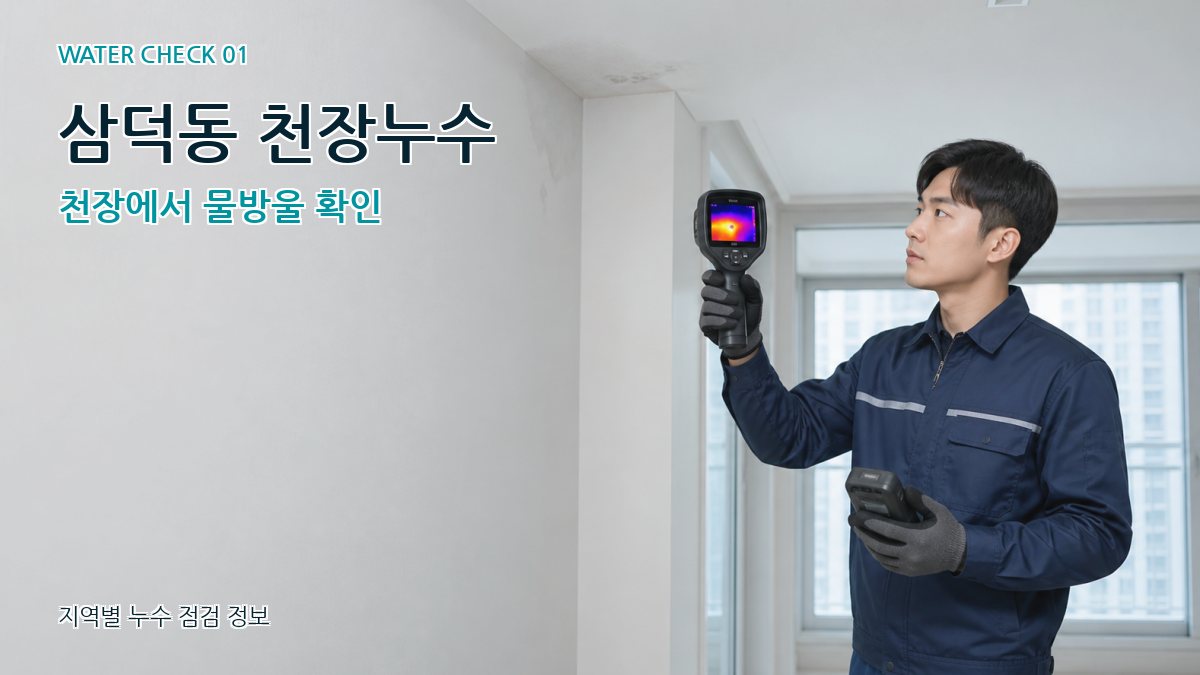 삼덕동 아파트누수 누수탐지 이미지