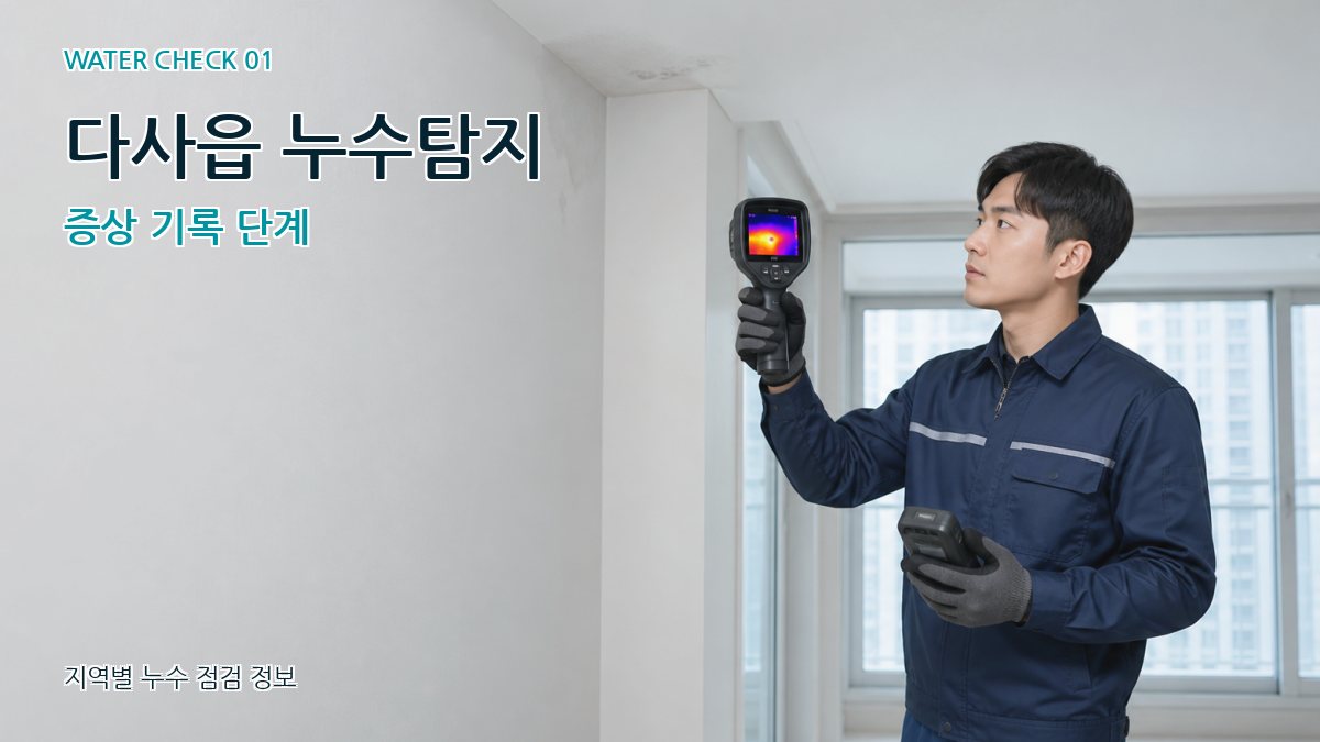 다사읍 아파트누수 누수탐지 이미지