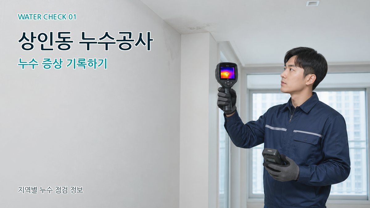 상인동 아파트누수 누수탐지 이미지