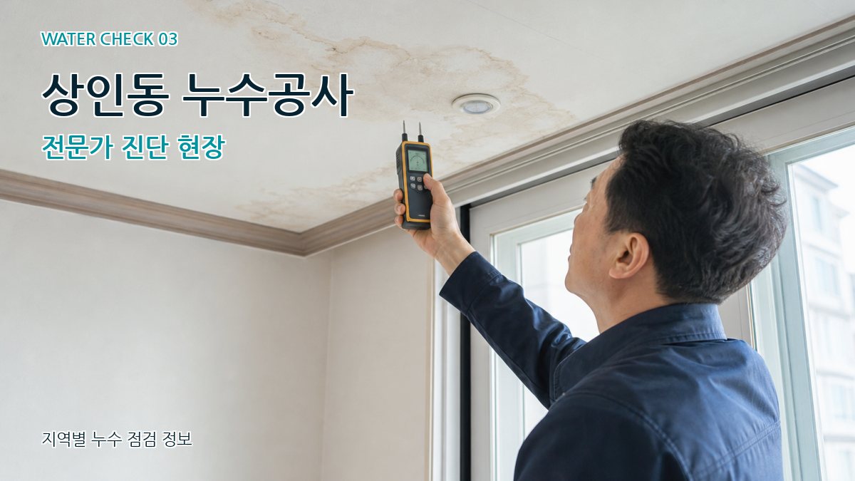 상인동 천장누수 누수탐지 이미지