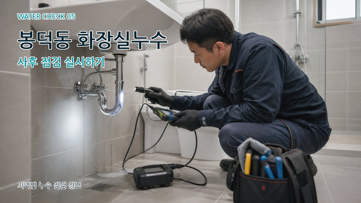 봉덕동 화장실누수 사후 점검 실시하기