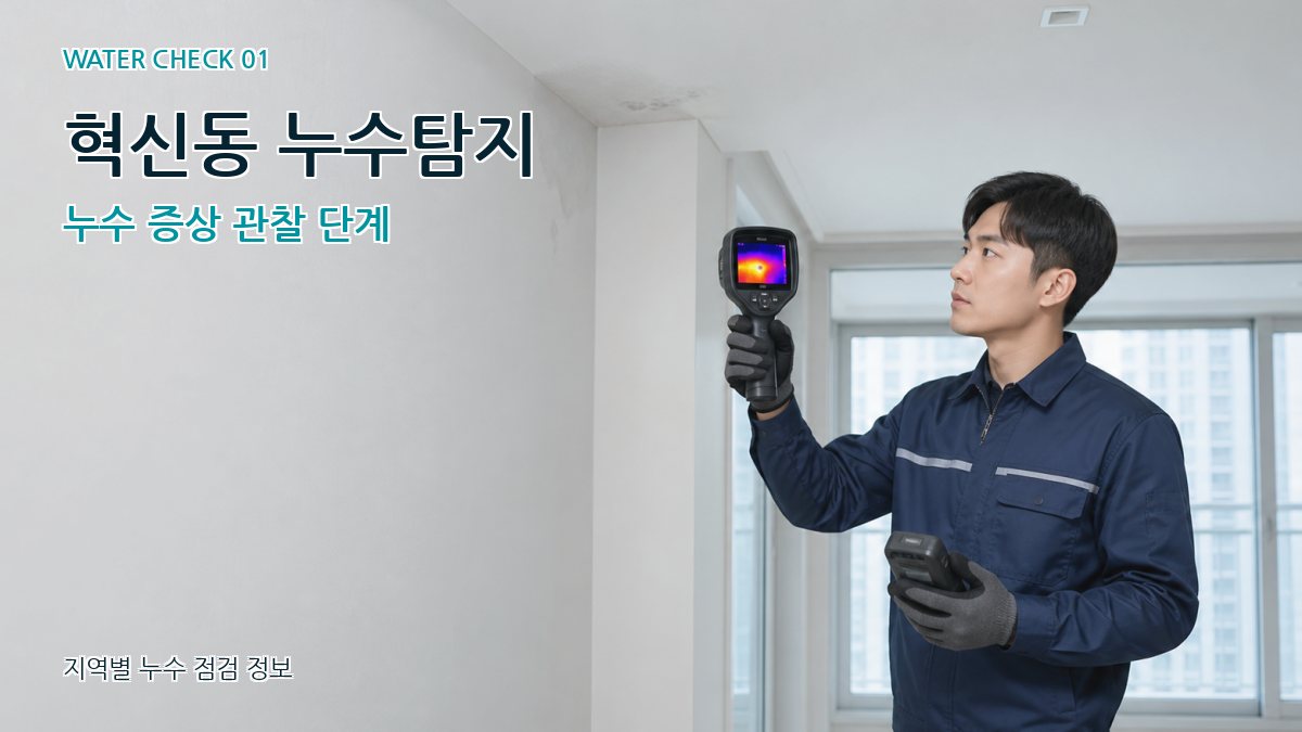 혁신동 아파트누수 누수탐지 이미지