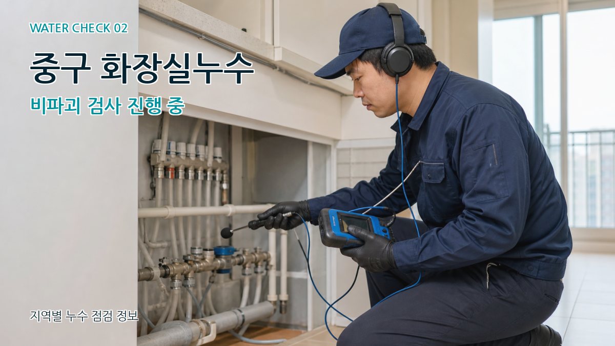중구 화장실누수 누수탐지 이미지