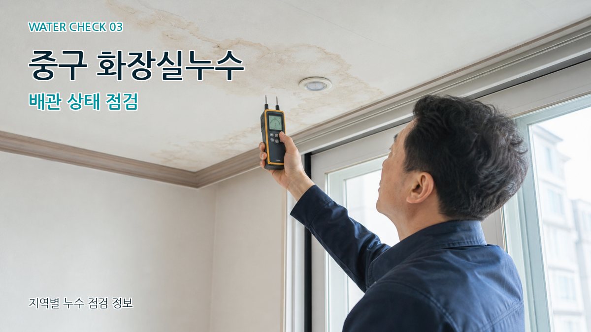 중구 천장누수 누수탐지 이미지