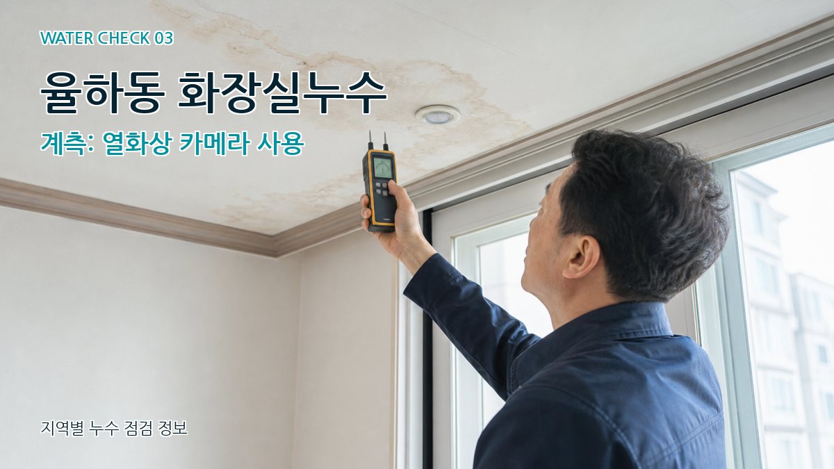 율하동 화장실누수 계측: 열화상 카메라 사용