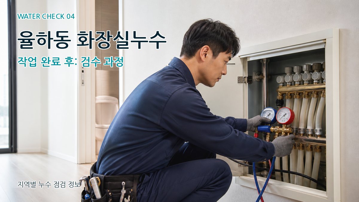 율하동 화장실누수 작업 완료 후: 검수 과정
