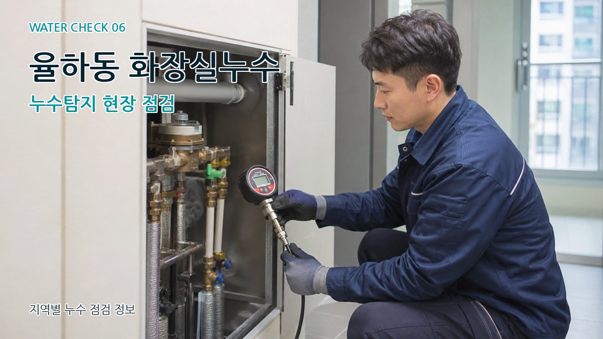 율하동 화장실누수 누수탐지 현장 점검