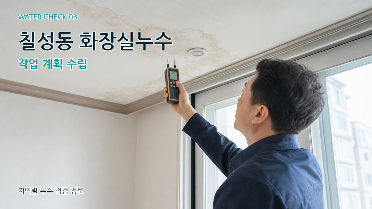 칠성동 화장실누수 작업 계획 수립