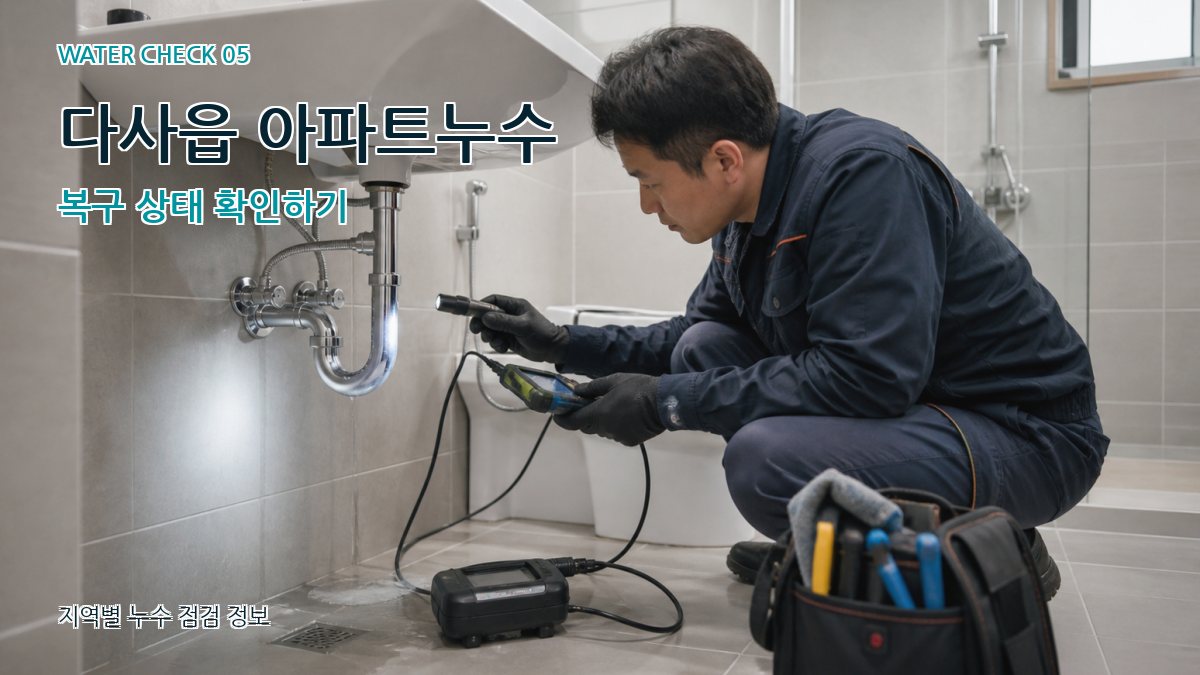 다사읍 아파트누수 복구 상태 확인하기