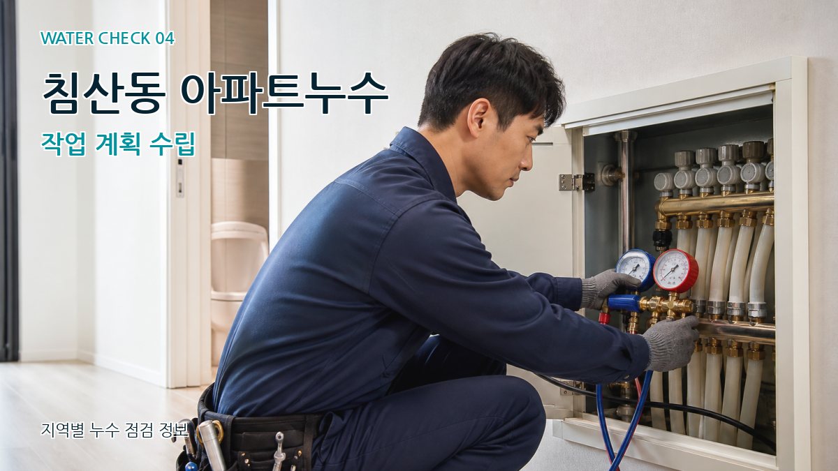 침산동 아파트누수 작업 계획 수립