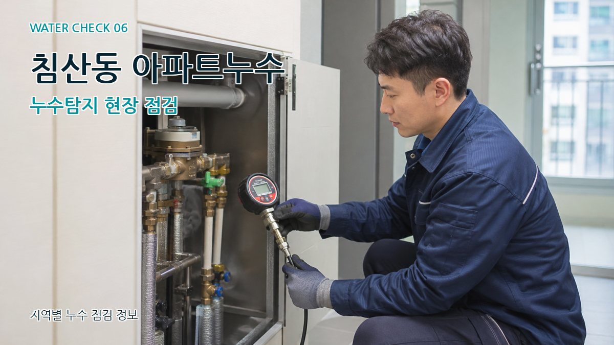 침산동 아파트누수 누수탐지 현장 점검