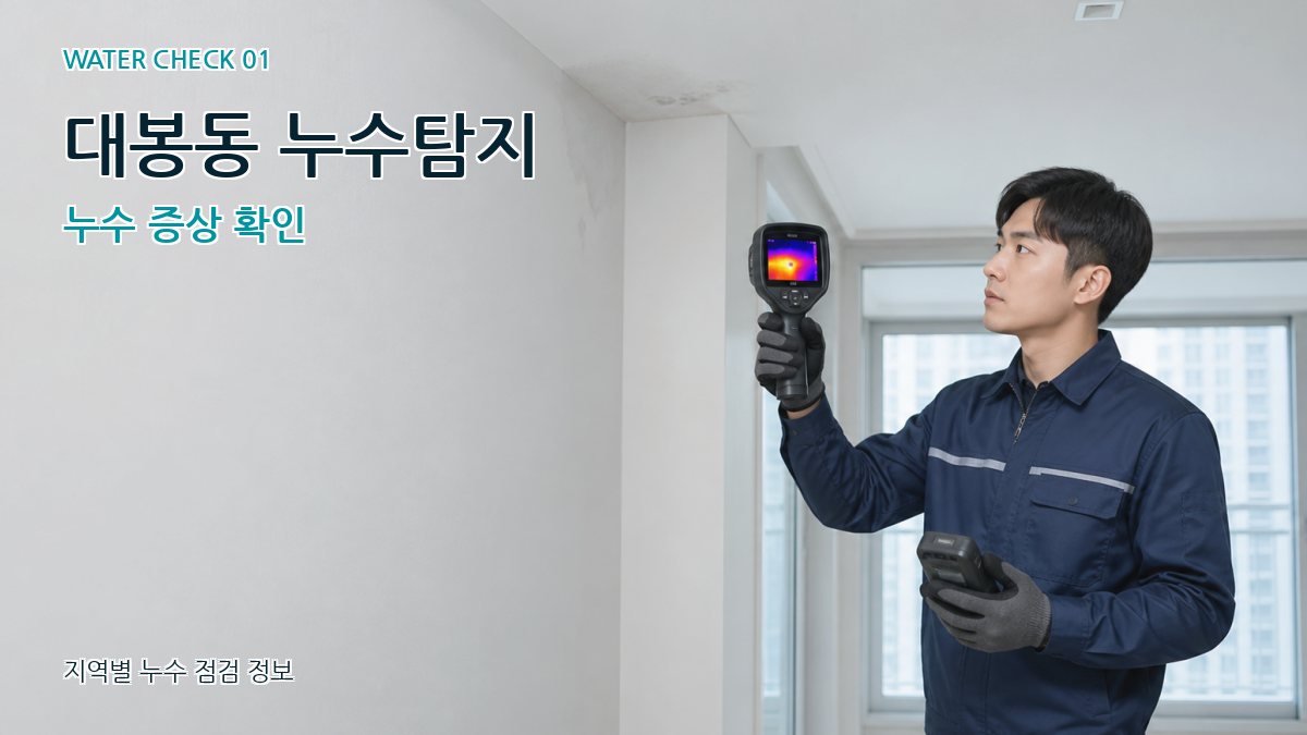 대봉동 아파트누수 누수탐지 이미지
