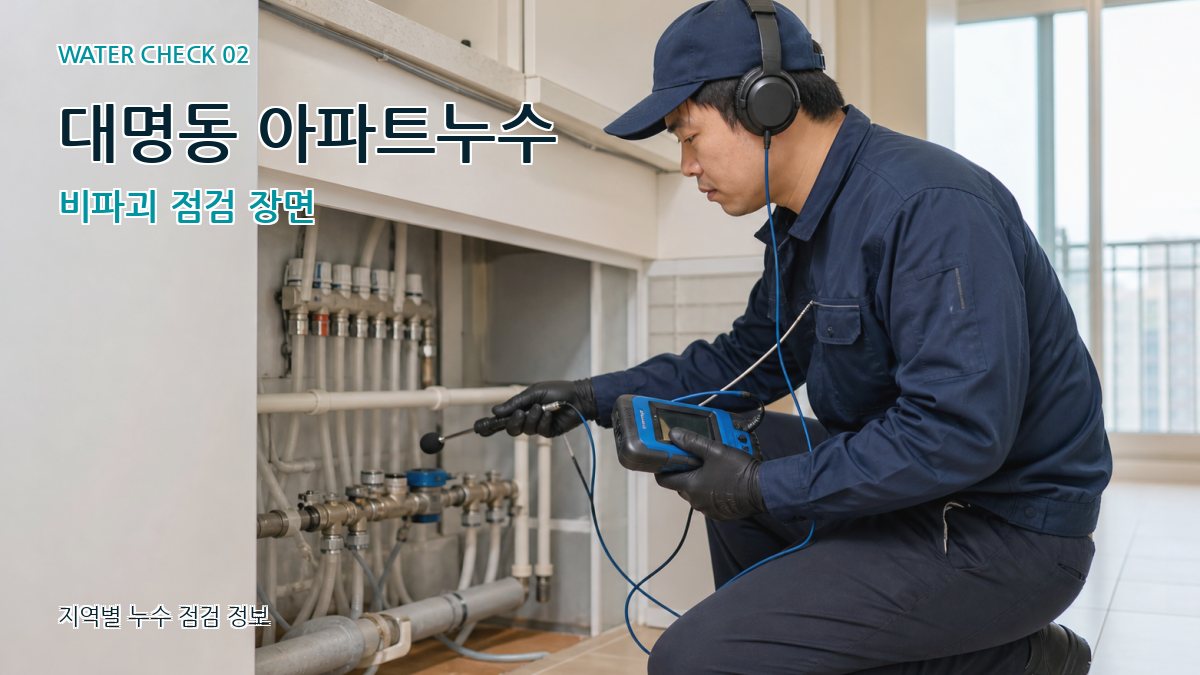 대명동 아파트누수 비파괴 점검 장면