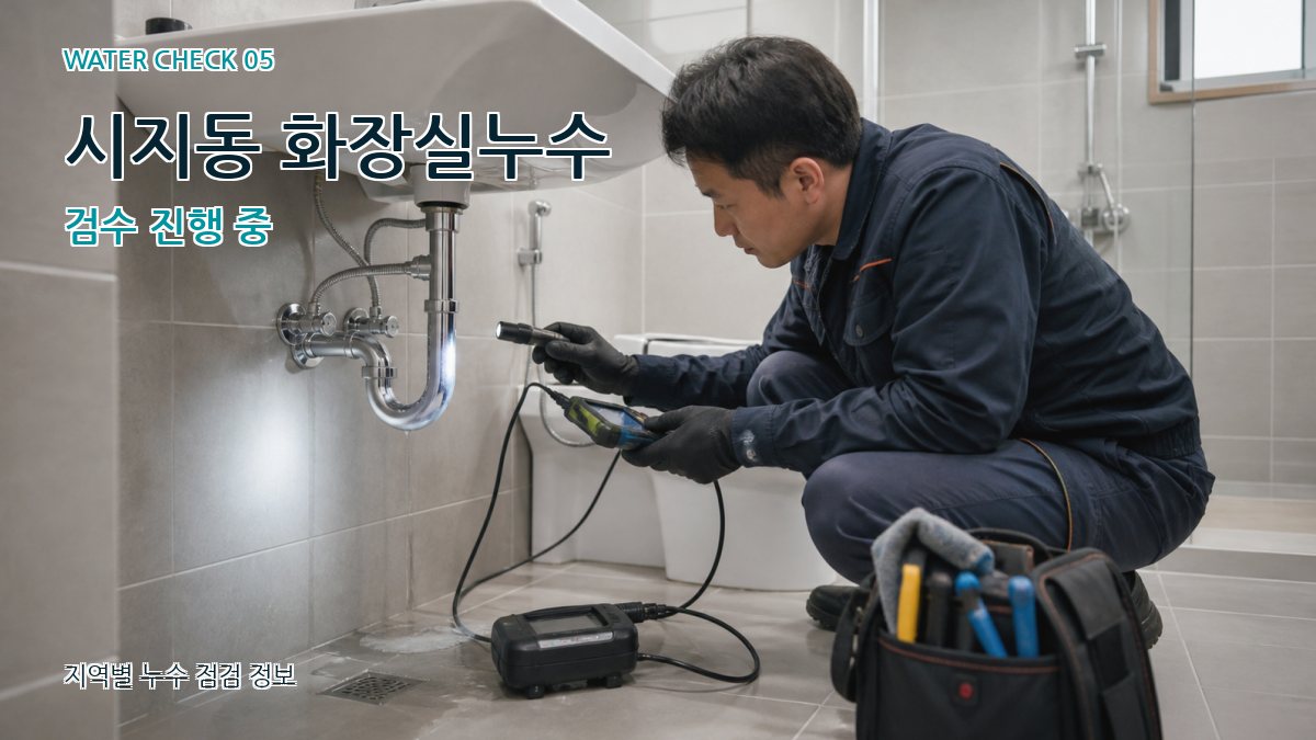 시지동 화장실누수 검수 진행 중