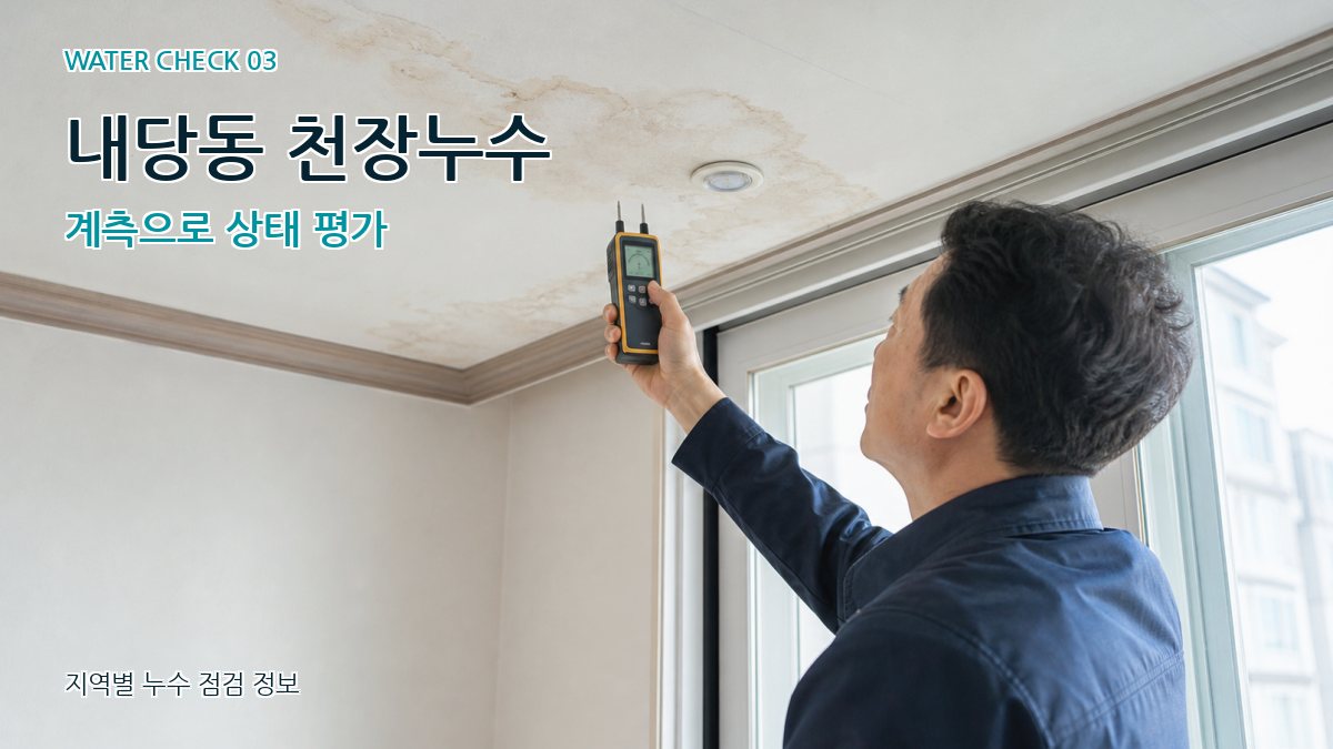 내당동 천장누수 누수탐지 이미지